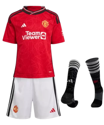 Manchester United Home Jersey Kit 2023/24 Kids(Jersey+Shorts+Socks)