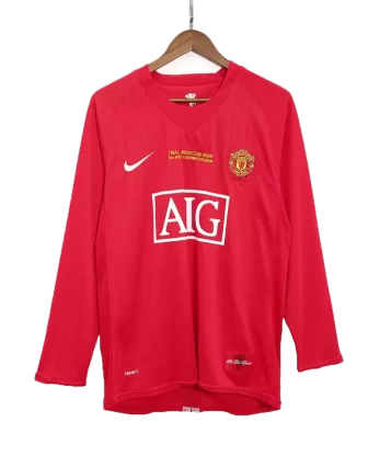 Manchester United Home Jersey Retro 2007/08 - Long Sleeve