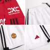 Manchester United Long Sleeve Home Jersey Kit 2023/24 Kids(Jersey+Shorts)