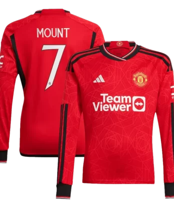 Manchester United MOUNT #7 Long Sleeve Home Jersey 2023/24