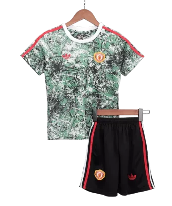 Manchester United x Stone Roses Jersey Kit 2023/24 Kids(Jersey+Shorts)