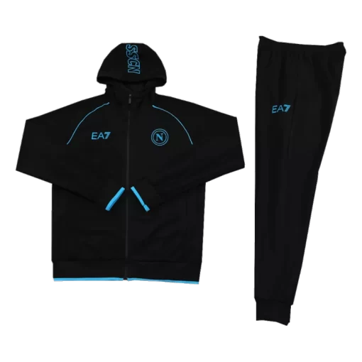 Napoli Hoodie Training Kit 2023/24 - Black (Jacket+Pants)