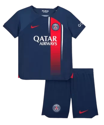 PSG Home Jersey Kit 2023/24 Kids(Jersey+Shorts)