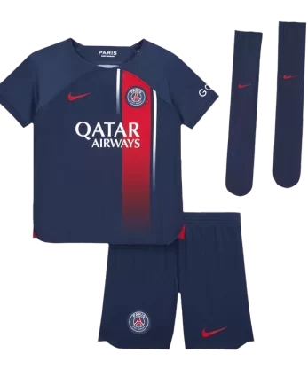 PSG Home Jersey Kit 2023/24 Kids(Jersey+Shorts+Socks)