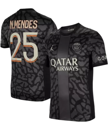 PSG N.MENDES #25 Third Away Jersey 2023/24