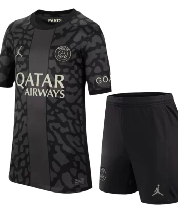 PSG Third Away Jersey Kit 2023/24 Kids(Jersey+Shorts)