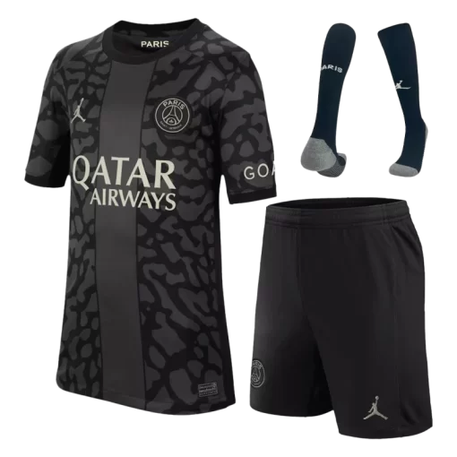 PSG Third Away Jersey Kit 2023/24 Kids(Jersey+Shorts+Socks)