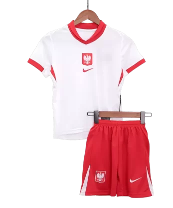 Poland Home Jersey Kit EURO 2024 Kids(Jersey+Shorts)