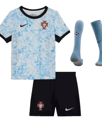 Portugal Away Jersey Kit EURO 2024 Kids(Jersey+Shorts+Socks)
