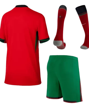 Portugal Home Jersey Kit EURO 2024 Kids(Jersey+Shorts+Socks)