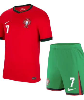 Portugal RONALDO #7 Home Jersey Kit EURO 2024 (Jersey+Shorts)