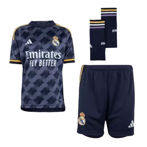 Real Madrid Away Jersey Kit 2023/24 Kids(Jersey+Shorts+Socks)