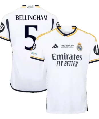 Real Madrid BELLINGHAM #5 Home Jersey 2023/24 - UCL FINAL