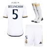 Real Madrid BELLINGHAM #5 Home Jersey Kit 2023/24 Kids(Jersey+Shorts+Socks)