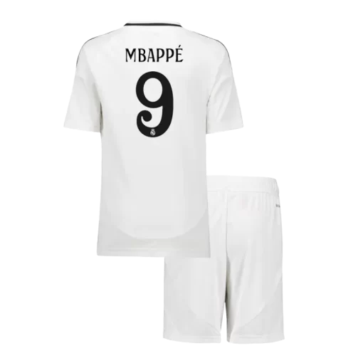 Real Madrid MBAPPÉ #9 Home Jersey Kit 2024/25 Kids(Jersey+Shorts)