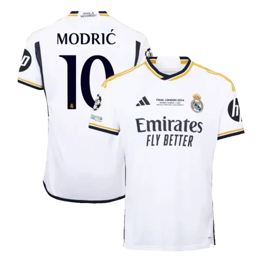 Real Madrid MODRIĆ #10 Home Jersey 2023/24 - UCL FINAL