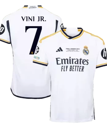 Real Madrid VINI JR. #7 Home Jersey 2023/24 - UCL FINAL