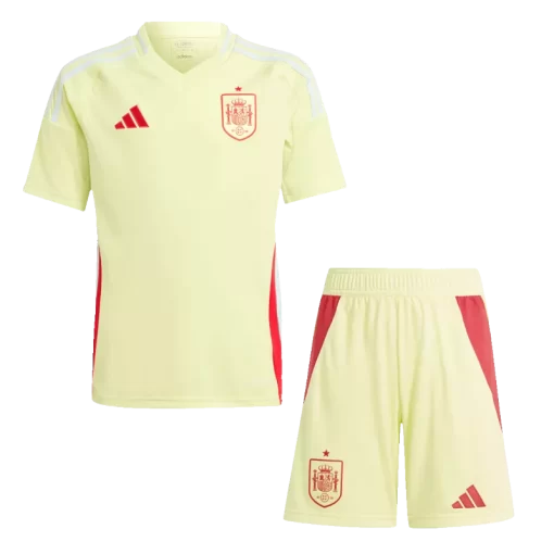 Spain Away Jersey Kit EURO 2024 Kids(Jersey+Shorts)