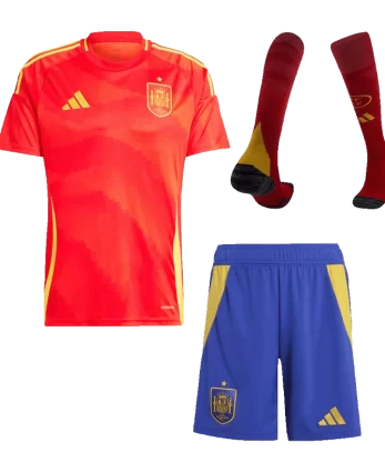 Spain Home Jersey Kit EURO 2024 (Jersey+Shorts+Socks)
