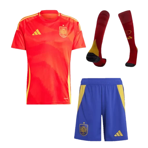 Spain Home Jersey Kit EURO 2024 (Jersey+Shorts+Socks)