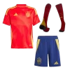 Spain Home Jersey Kit EURO 2024 Kids(Jersey+Shorts+Socks)