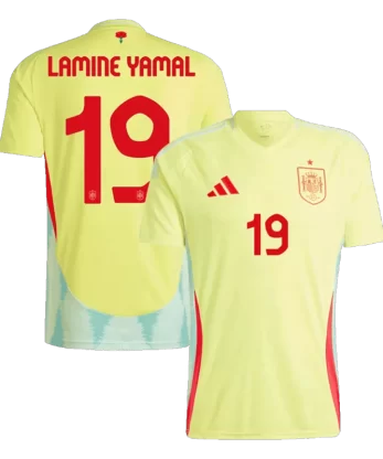 Spain LAMINE YAMAL #19 Away Jersey EURO 2024