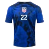 USA YEDLIN #22 Away Jersey 2022