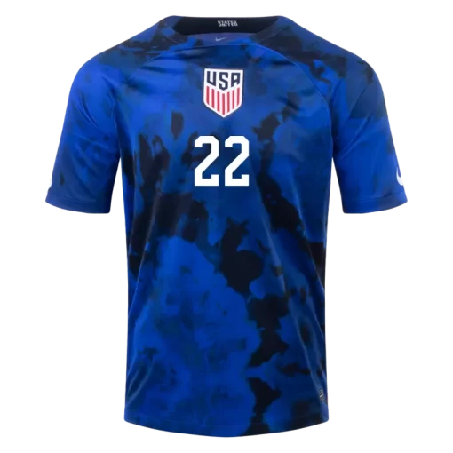 USA YEDLIN #22 Away Jersey 2022