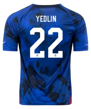 USA YEDLIN #22 Away Jersey 2022